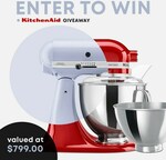 Win a KitchenAid 4.8l Artisan Stand Mixer (Worth $799) from Appliances Today