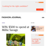 Win a $500 Millie Savage Gift Voucher from Fashion Journal