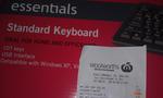 Woolworths Essentials Standard Keyboard $1.99 Middle Camberwell VIC