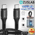 Up to 34% off, from $5.95, 2nd One Get 20% off, ZUSLAB Type C to Type C PD 100W Fast Charge Cable @ Protec.online eBay