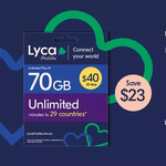 Lyca Mobile 70GB/28 Days Prepaid Unlimited M Plan Starter Pack $6.99 (Then $40/28 Days) @ Groupon