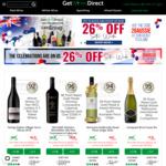 26% off Sitewide + $9.95 Delivery Per Case ($0 with $300 Order) @ Get Wines Direct
