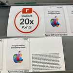 20x Everyday Rewards Points on Apple Gift Cards @ Woolworths
