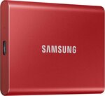 Samsung T7 2TB Portable SSD USB 3.2 (Metallic Red) $199.33 Delivered @ Amazon UK via AU
