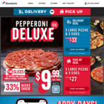 Large Pizza’s from $13 Delivered + More (App Only) @ Domino’s
