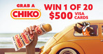 Win 1 of 20 $500 Visa Cards from Sunrise Local Stores [Purchase A Chiko Roll]