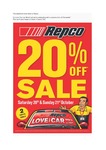 20% off Storewide Repco - Castrol Edge 5W-30 5L $39.99 - This Weekend 20-21 Oct. 2012