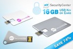 USB 16GB Flash Drive (Slimline Card or Key Style) with Secure Data Encryption: $18 + Shipping