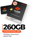 Boost Mobile $300 12-Month 260GB SIM Plan for $260 Delivered (Save $40) @ Boost