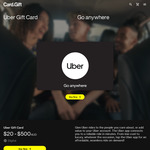 10% off Uber Gift Cards (Also Redeemable at Uber Eats) @ Card.Gift