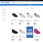 3 Pairs of Footwear for $120 + Delivery ($0 with $150 Spend/ $0 C&C) @ Skechers (Online Outlet)
