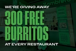 Free Burrito or Bowl (First 300 Customers Per Store) @ Zambrero