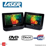 Laser 7" Portable DVD Player In Car Dual Pack - Out Of Stock