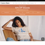 50% off Sitewide (Includes Sale Items, Excludes Fragrances & Gift Cards) + $7.95 Delivery ($0 with $100 Order) @ Calvin Klein