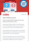 2000 Bonus Points for Downloading and Linking Coles App @ Flybuys