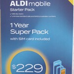 ALDI Mobile 365-Day Super Pack: Unlimited Standard Calls, SMS & MMS, 250GB Data $229 in-Store Only @ ALDI