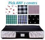 Hey Pup Memory Foam Dog Bed Combo - BED + 2 COVERS - XSMALL $55 - SMALL $99 - OZ WIDE DELIVERY 