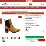 Hush Puppies Vala Womens Leather Boots $49.95 (RRP $239.95) + Shipping @ Brand House Direct