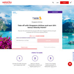 50% Bonus Velocity Points on Singapore Airlines Flights (Activation Required) @ Velocity Frequent Flyer