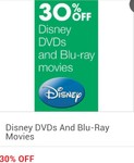 30% off All Disney and Pixar Blu-Ray/DVD @ Target