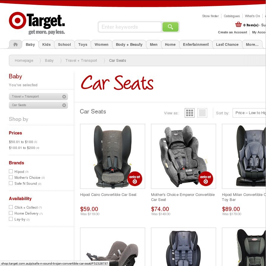 hipod car seat target