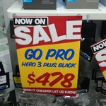 GoPro Hero3+ Black Edition $478, Harvey Norman