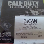 Xbox 360 Call of Duty Ghosts - Limited Edition down from $88 to $68 (BigW)