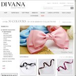 50% off All Ribbons & Save Extra 5% if Buy Break Quantity @ Divana