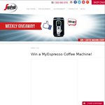 Win A MyEspresso Coffee Machine Daily for The Duration of The Soccer World Cup!