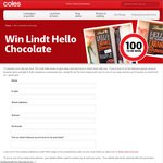 Win 1 of 100 Lindt Hello Chocolate Packs from Coles