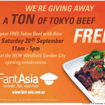 [QLD] FantAsia Free Tokyo Beef with Rice 11am - 5pm Sat 20/09/14 Only @ Westfield Garden City
