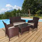 Rattan Design 4 Piece Outdoor Sofa Set $329 (RRP $499.99) + Postage or Free "Click to Collect" (Ingleburn NSW) @ Deals Direct