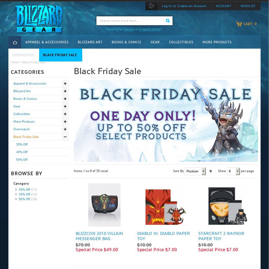 Blizzard Gear Store Black Friday Sale Up To 50 Off Ozbargain