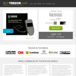 Trezor - The Hardware Bitcoin Wallet - $20USD off with Coupon Code = ($99 for 1 / $279 for 3)USD