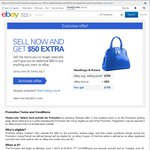 Sell Anything on eBay.com for $25 or More, Get $50 eBay Credit (New Sellers)