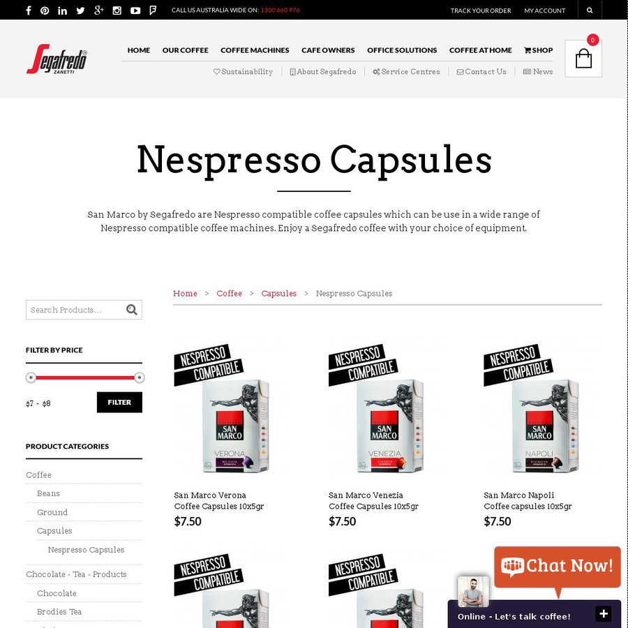 San Marco Nespresso Compatible Capsules By Segafredo 60 30 Delivered San Marco Nespresso Compatible Capsules By Segafredo 60 30 Delivered