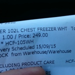 Haier 102l Chest Freezer $249.00 Harvey Norman