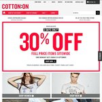 30% off at Cotton on and Typo for 3 Days
