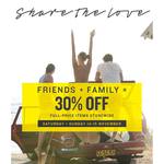 Cotton on Friends & Family Sale - 30% off Full Price Items in Store