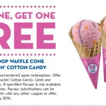 Buy 1 Get 1 Free - One Scoop Waffle Cone of Rockin' Cotton Candy @ Baskin Robbins