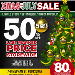 50% off Last Marked Price at Five Star Factory Clearance (Warehouse for HOUSE) - Footscray VIC