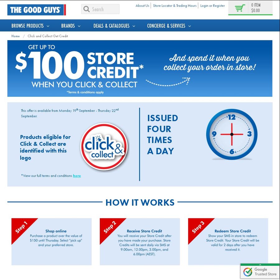 Get up to $100 Store Credit When You Click and Collect @ The Good Guys ...