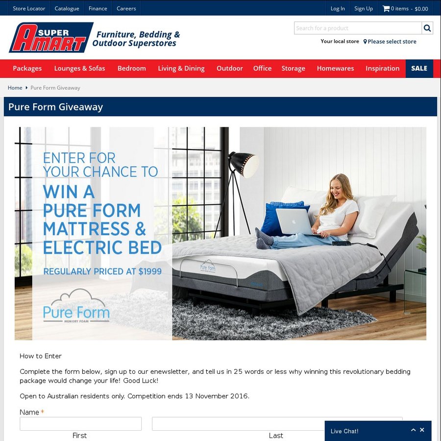 Win a Pure Form Mattress & Electric Bed from Super Amart OzBargain