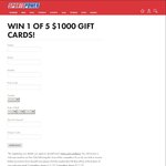 Win 1 of 5 $1000 SportsPower Gift Cards