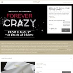 [VIC] Melbourne 2x Forever Crazy Tickets with $550 Crown Gift Card Purchase