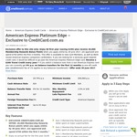 AmEx - Platinum Edge Card, No Annual Fee for 1st Year and 20K Bonus Points after $750 Spend in First 3 Months+ $200 Travelcredit