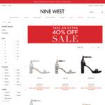 Extra 40% off Sale and Outlet Items Womens Shoes from $29.97 In-Store and Online (Free Shipping Min Order $100) @ Nine West