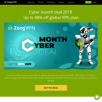 Zoogvpn Premium Plans 88% off for a 3 Year Premium Global VPN Plan, Now AU $39.99 (Was AU $503/3 Year)