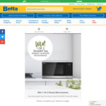 Win 1 of 2 Sharp 34L Microwave Ovens Worth $329 from Betta