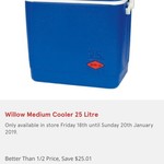 Willow 25 Litre Cooler $19.99 (Was $45) @ IGA